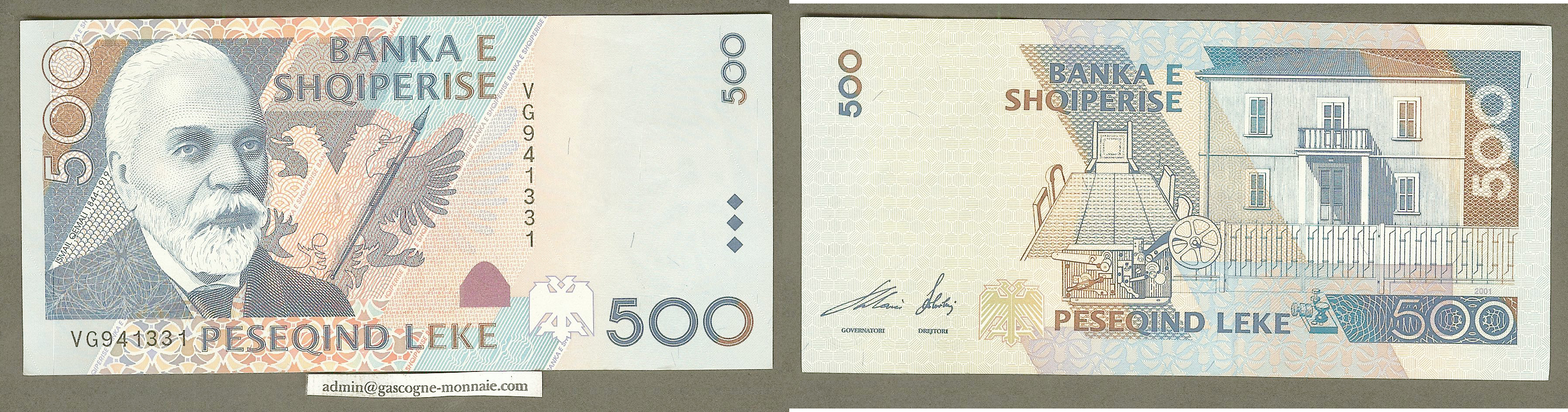 Albania 500 leke 2001 AU